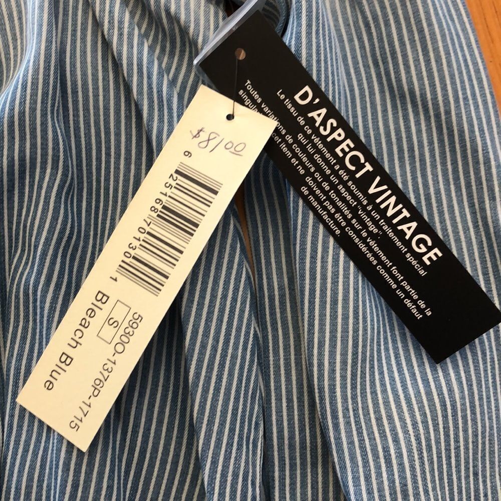 NWT Tribal. Jeans Off the Shoulder Tie Front Top - Picture 10 of 15